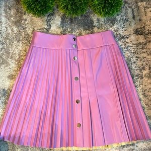 Zara lilac leather skirt